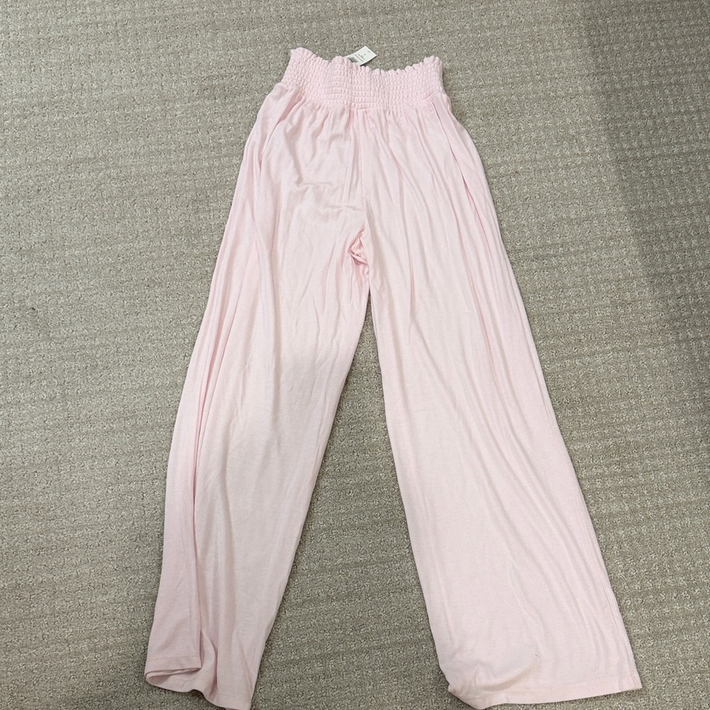 NWT Z Supply Women's Light Pink Wide-Leg Pants sz Small - Picture 3 of 4